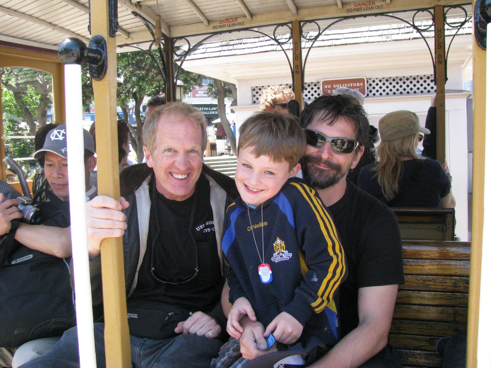 Cousin Tiger and Aye-Dye and me on a street car