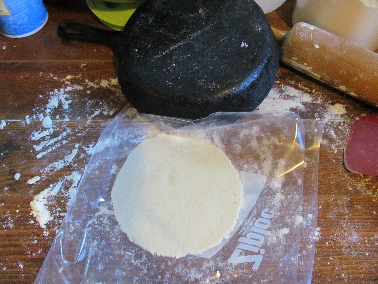 Ad hoc skillet tortilla press